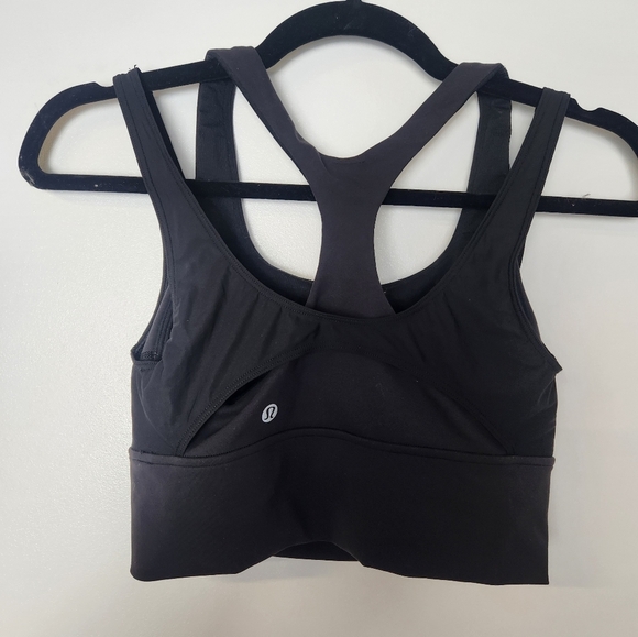 Lululemon Wunder Train Mesh Black Size 4 Sports Bra - Picture 2 of 5